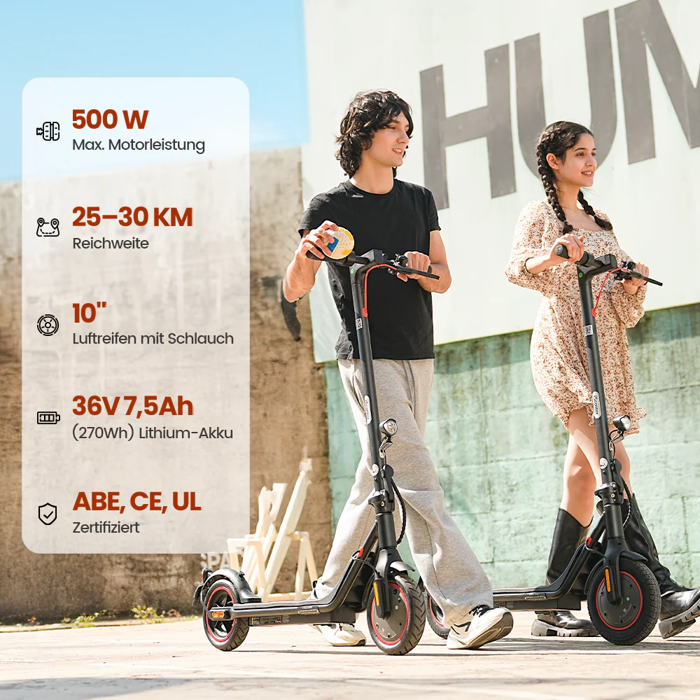 iScooter i9M 500W 10 Zoll E-Scooter für Pendler mit Straßenzulassung - Image 12