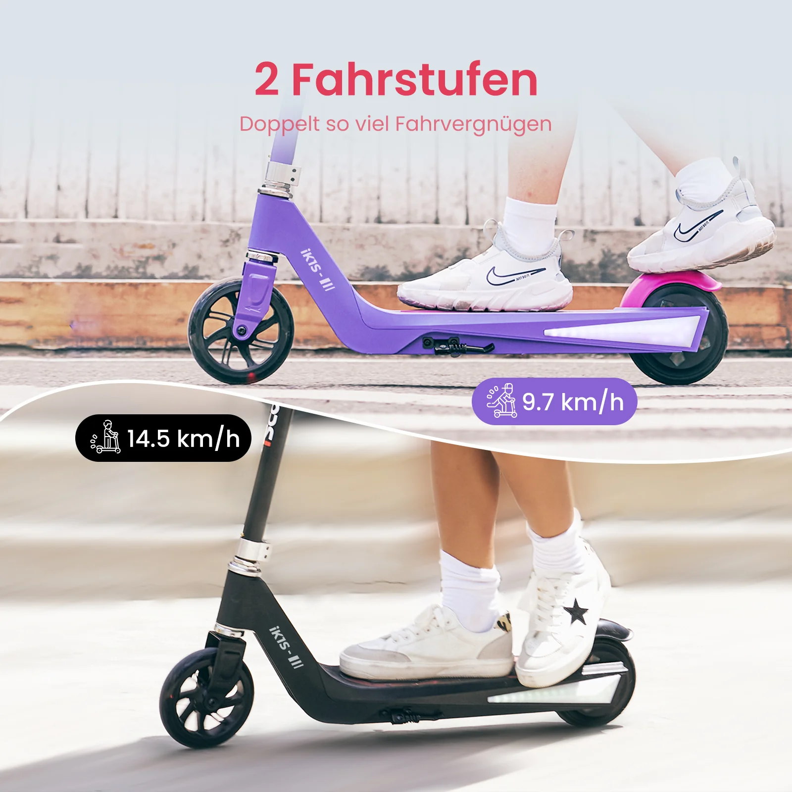 iScooter iK1S Kinder E-Scooter mit höhenverstellbarem Lenker - Image 12
