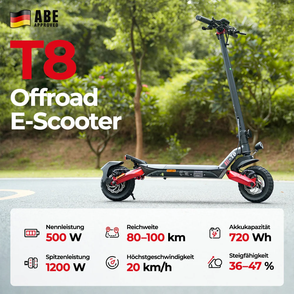 iScooter 1200W T8 Offroad E-Scooter Mit Straßenzulassung (ABE/eKFV) - Image 4