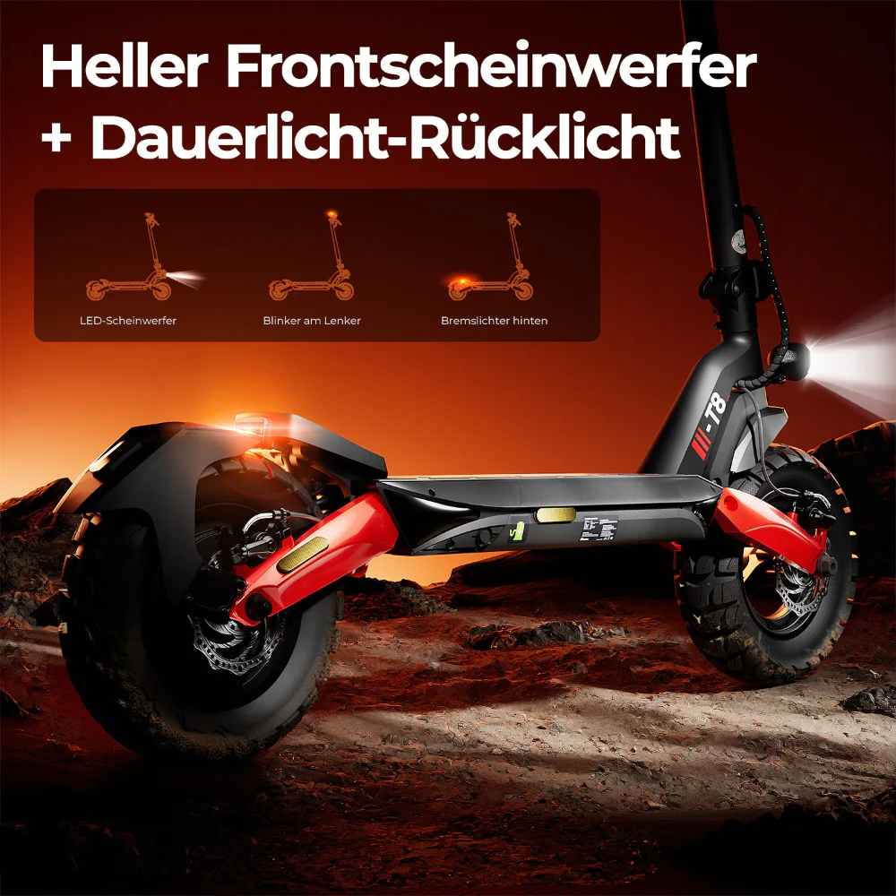 iScooter 1200W T8 Offroad E-Scooter Mit Straßenzulassung (ABE/eKFV) - Image 10