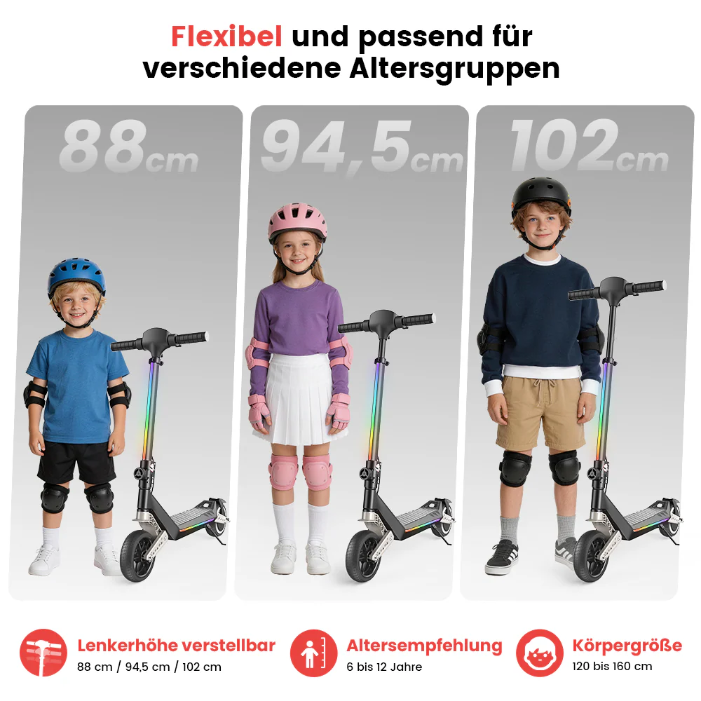 iScooter K6 Kinder E-Scooter mit Doppelfederung - Image 8