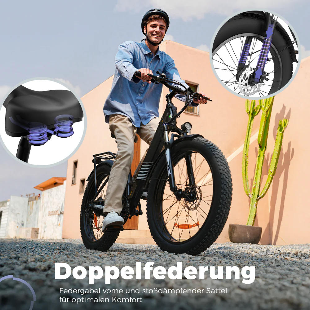M60 Fat Tire Trekking E-Bike 750w - Image 6