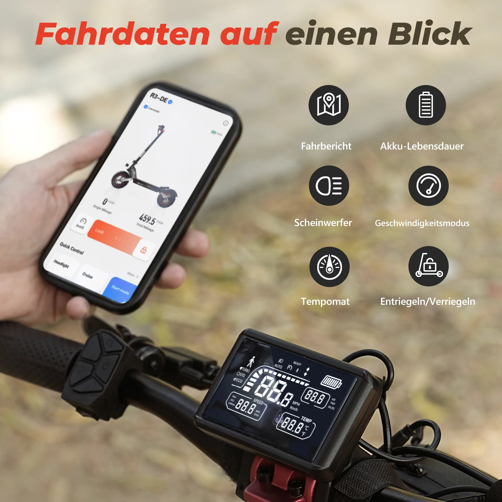R3 1200W Motor Offroad-E-Scooter Mit Straßenzulassung - Image 11