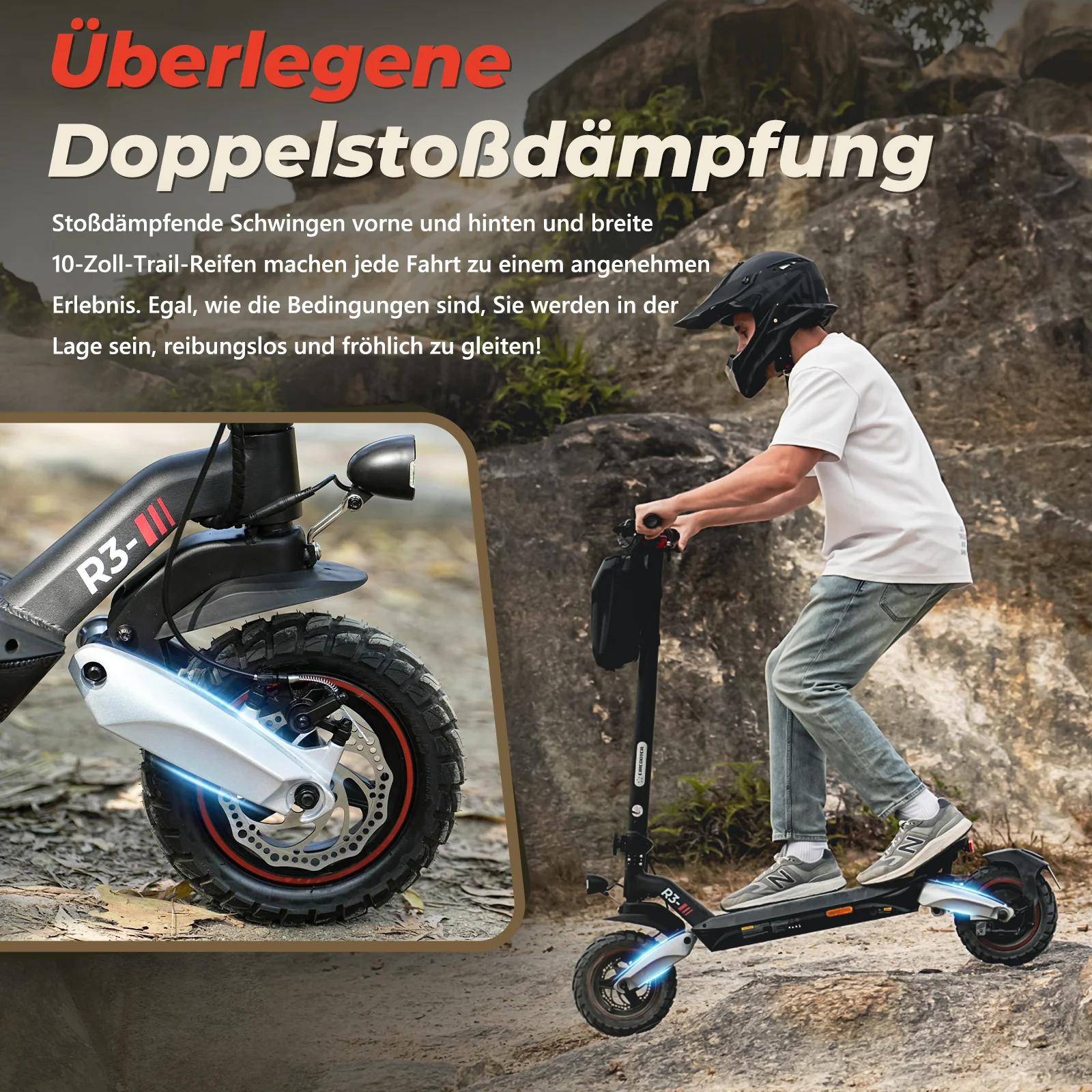 R3 1200W Motor Offroad-E-Scooter Mit Straßenzulassung - Image 14