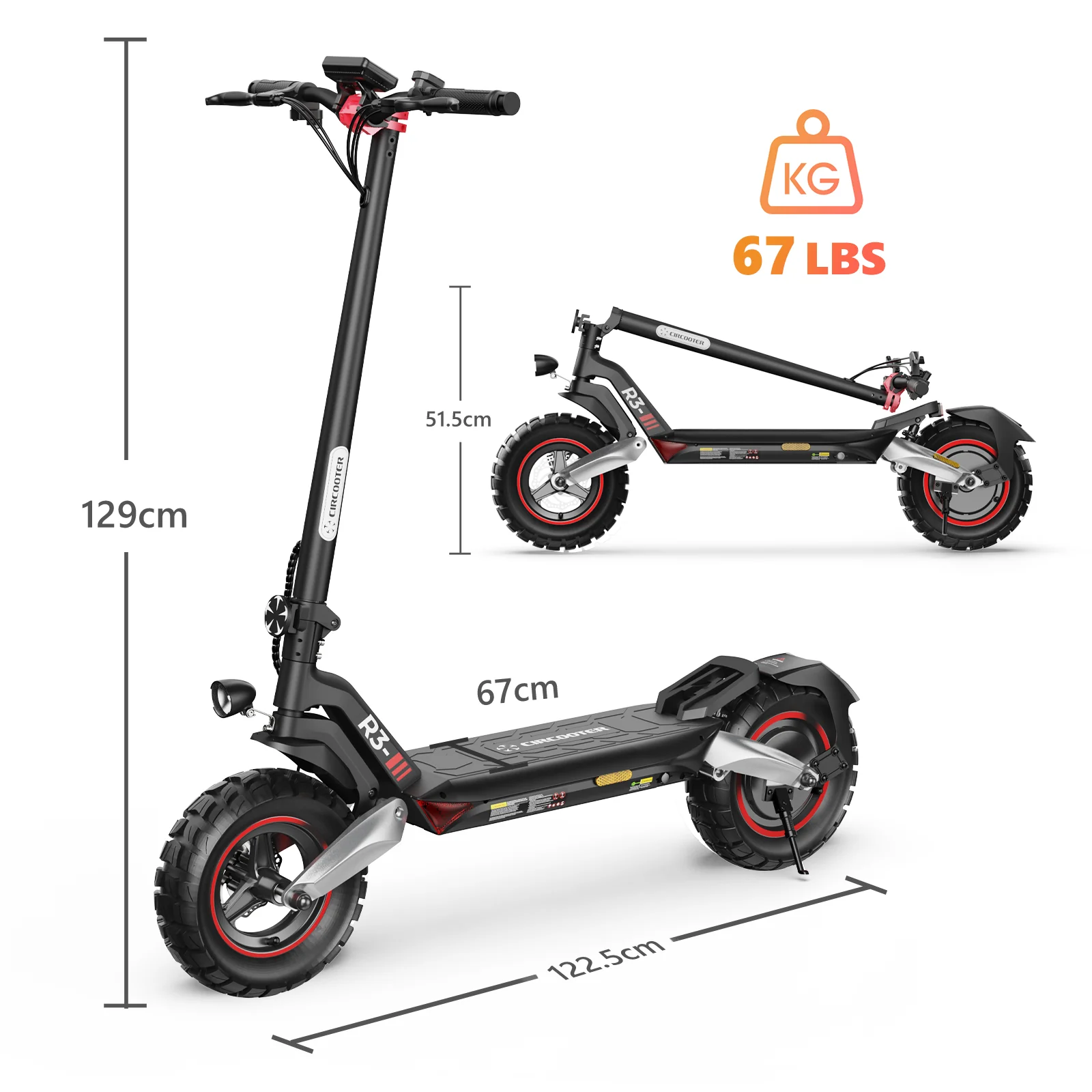 R3 1200W Motor Offroad-E-Scooter Mit Straßenzulassung - Image 3