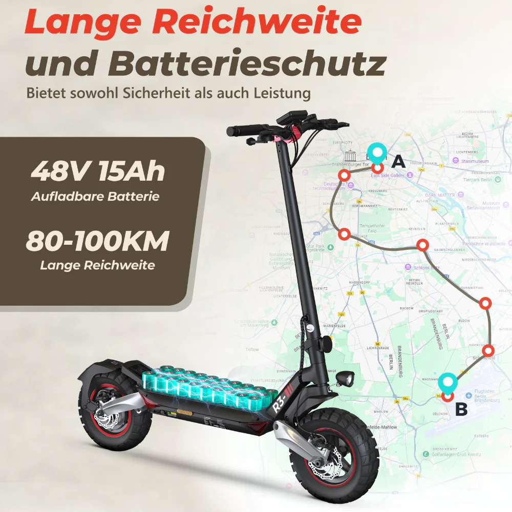 R3 1200W Motor Offroad-E-Scooter Mit Straßenzulassung - Image 9