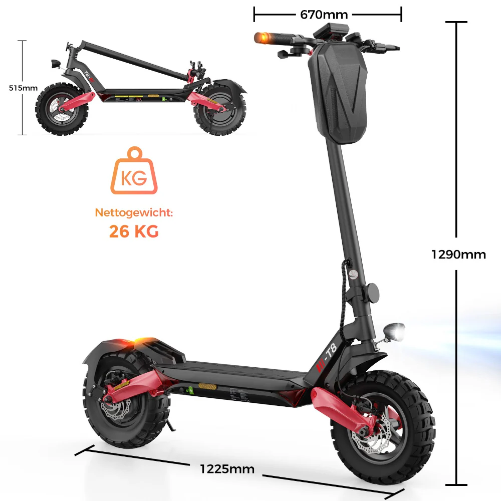 iScooter 1200W T8 Offroad E-Scooter Mit Straßenzulassung (ABE/eKFV) - Image 11